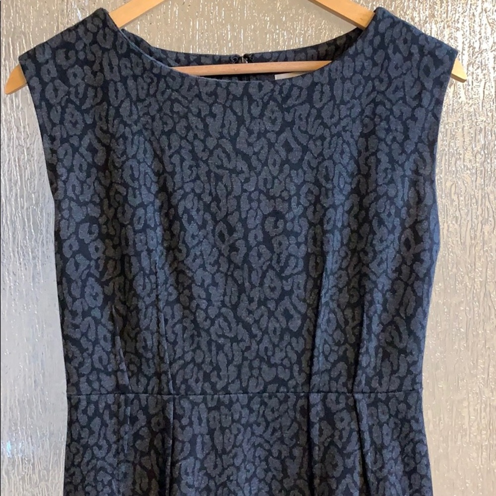 LOFT Black & Grey Leopard Print Dress
